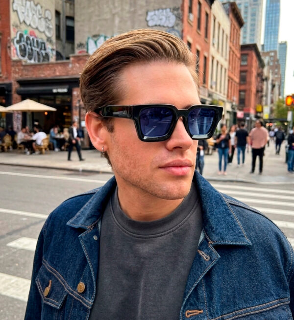 gafas de sol faux azul